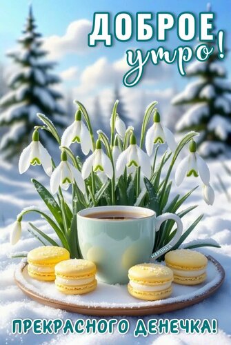 Открытка ДОБРОЕ УТРО! ПРЕКРАСНОГО ДЕНЕЧКА!