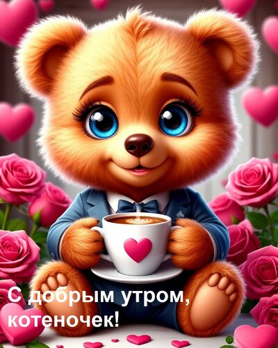 Открытка С добрым утром, котеночек!