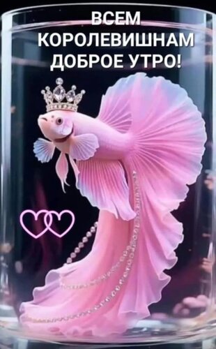 Открытка Всем королевишнам доброе утро!