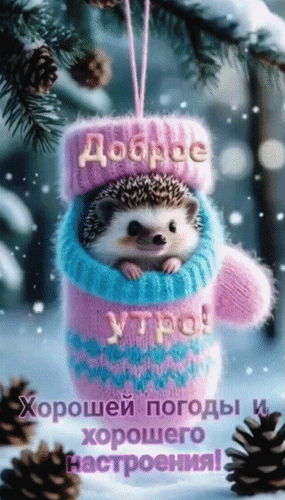 Анимированная открытка Доброе утро! Хорошей погоды и хорошего настроения!