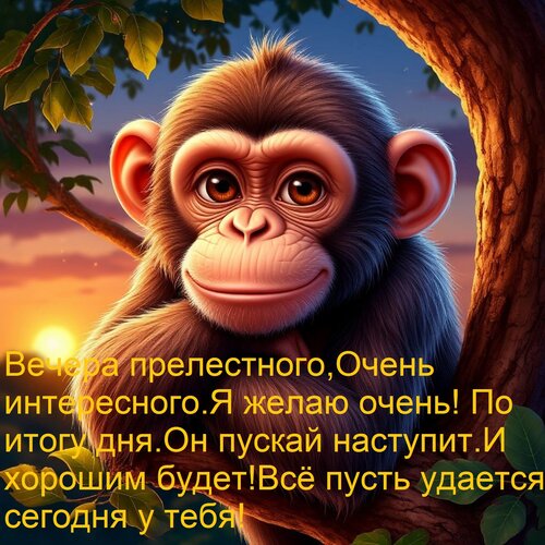 Открытка Вечера прелестного, Очень интересного Я желаю очень! По итогу дня Он пускай наступит И хорошим будет