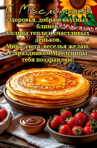 Открытка С Масленицей