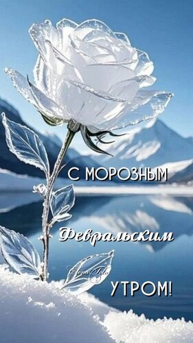 Открытка с февральским утром