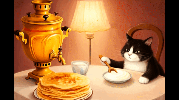 Анимированная открытка Добрый вечер