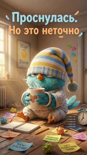 Открытка Проснулась но это не точно