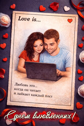 Открытка С днем влюбленных!