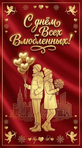 Открытка С ДНЕМ ВСЕХ ВЛЮБЛЕННЫХ!