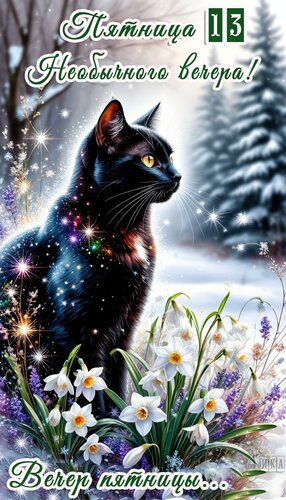 Открытка Пятница 13