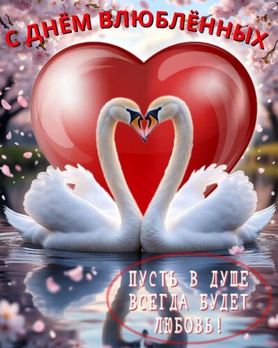 Открытка С днем влюблённых