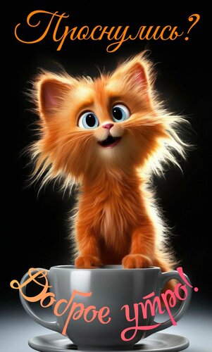 Открытка Проснулись? Доброе утро