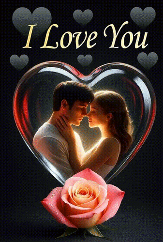 Анимированная открытка I Love You