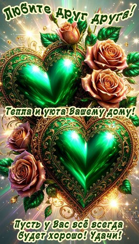 Открытка Любите друга друга