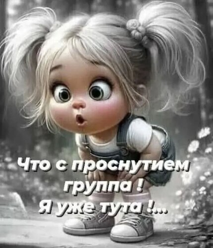 Открытка с проснутием группа я уже тута