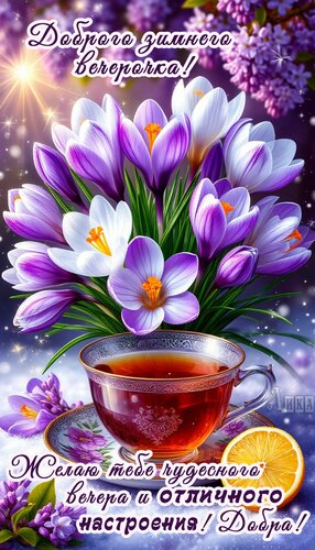 Открытка Добрый вечер