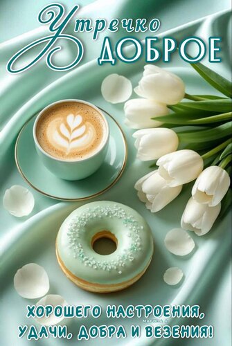 Открытка УТРЕЧКО ДОБРОЕ! ХОРОШЕГО НАСТРОЕНИЯ, УДАЧИ, ДОБРА И ВЕЗЕНИЯ!