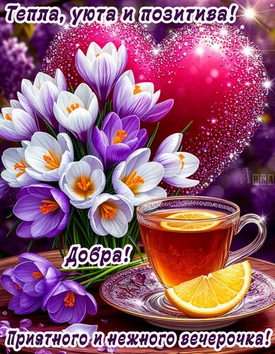Открытка Добрый вечер