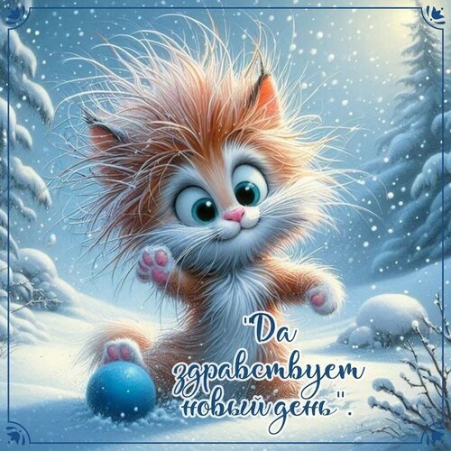 Открытка да здравствует новый день