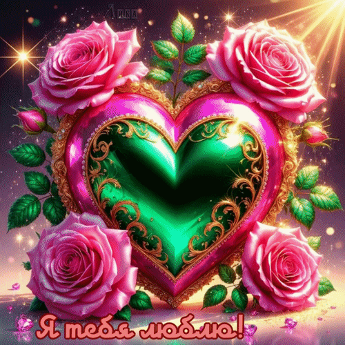 Анимированная открытка Я тебя люблю