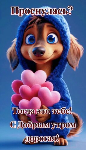 Открытка Проснулась