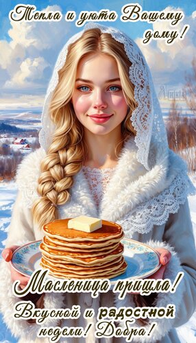 Открытка Масленица