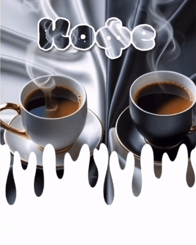 Анимированная открытка Кофе. Бодрого утра.