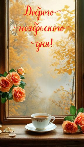 Открытка Доброго ноябрьского дня!