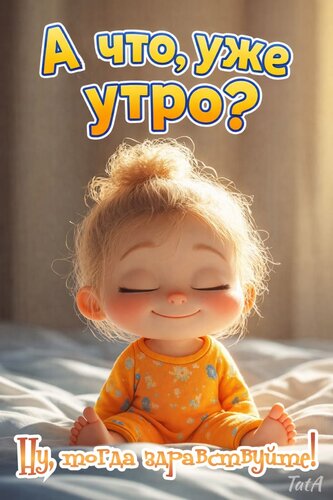 Открытка А что уже утро