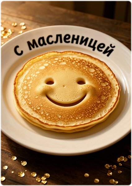 Открытка С МАСЛЕНИЦЕЙ!