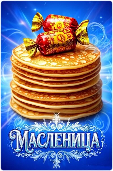 Открытка С МАСЛЕНИЦЕЙ!