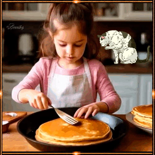 Анимированная открытка Вот и масленица!