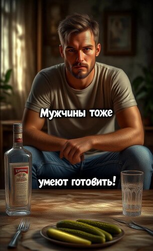 Открытка Мужчины тоже умеют готовить