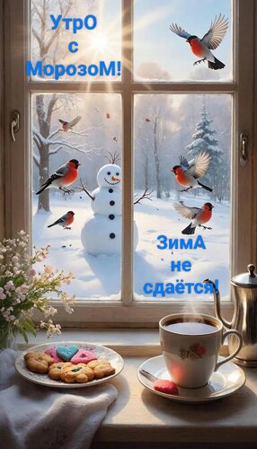 Открытка Утро с Морозом!