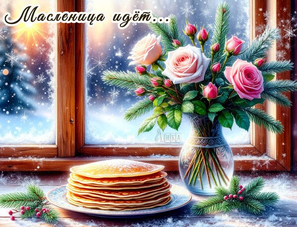 Открытка Масленица идет