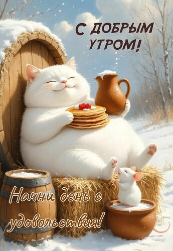 Открытка С добрым утром. Начни день с удовольствия