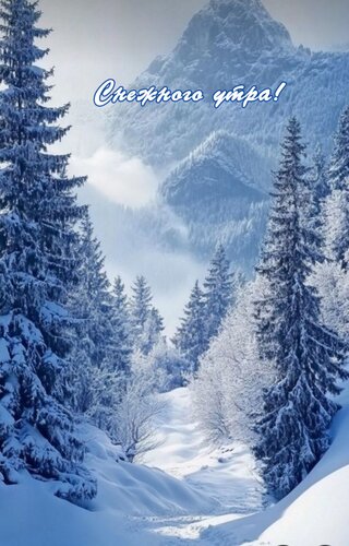 Открытка Снежного утра!