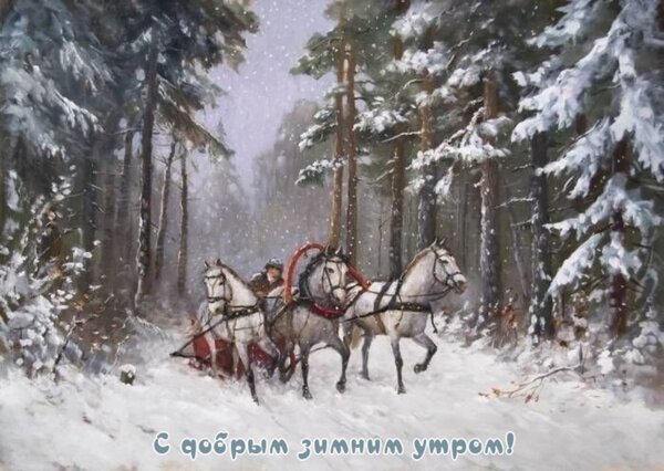 Открытка С добрым зимним утром!