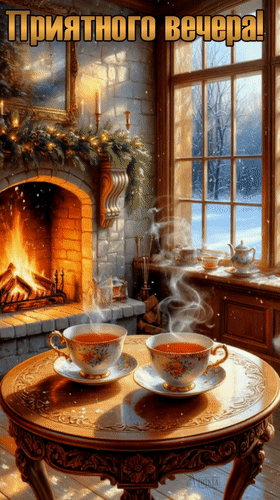 Анимированная открытка Добрый вечер