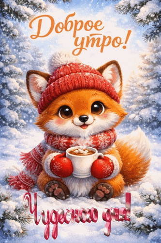 Анимированная открытка Доброе утро! Чудесного дня!