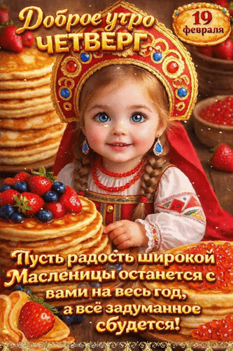 Анимированная открытка 19 февраля