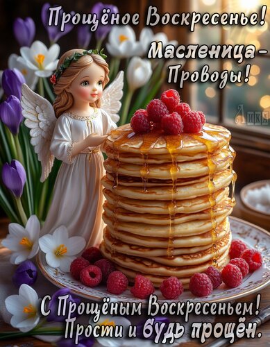 Открытка Масленица: Проводы (Прощеное воскресенье)