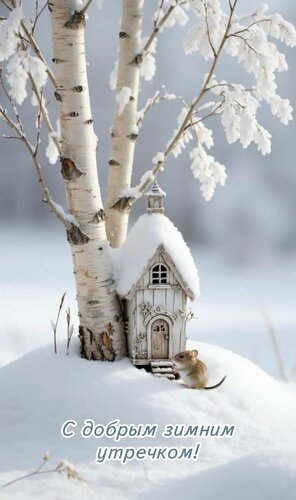 Открытка С добрым зимним утречком!