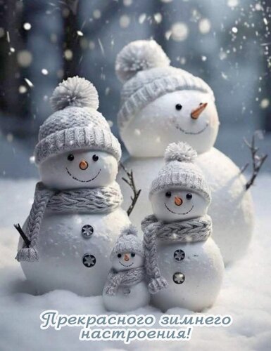 Открытка Прекрасного зимнего настроения!