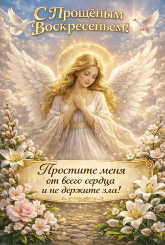 Анимированная открытка Прощеное воскресенье
