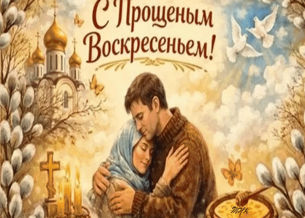 Анимированная открытка С Прощённым Воскресением!