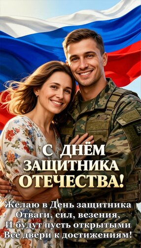 Открытка 23 февраля