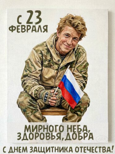 Открытка С 23 февраля! С днем защитника Отечества!