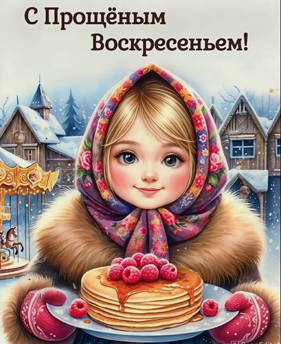 Открытка С прощённым воскресеньем
