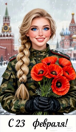Открытка 23 февраля