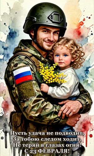 Открытка 23 февраля