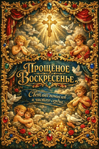 Открытка Прощеное воскресенье. Светлых помыслов и чистого сердца.